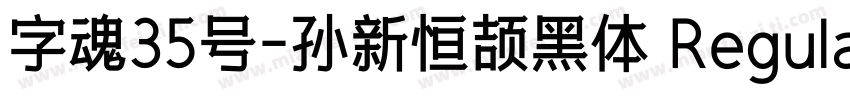 字魂35号-孙新恒颉黑体 Regular字体转换